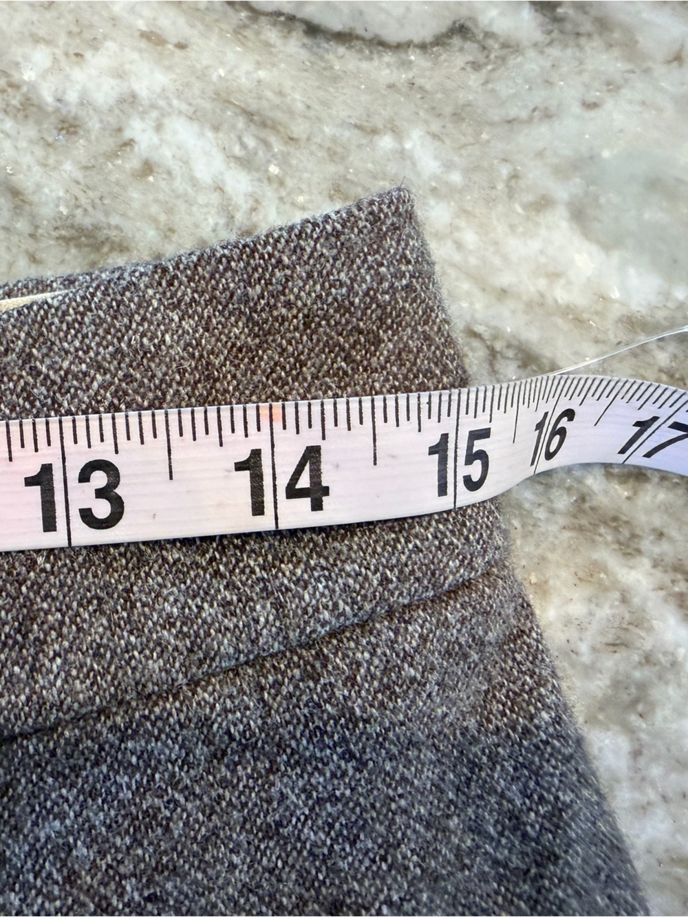 Ann Taylor Brown Tweed Dress Pants Size 4 Petite Straight Leg Career - Picture 5 of 7